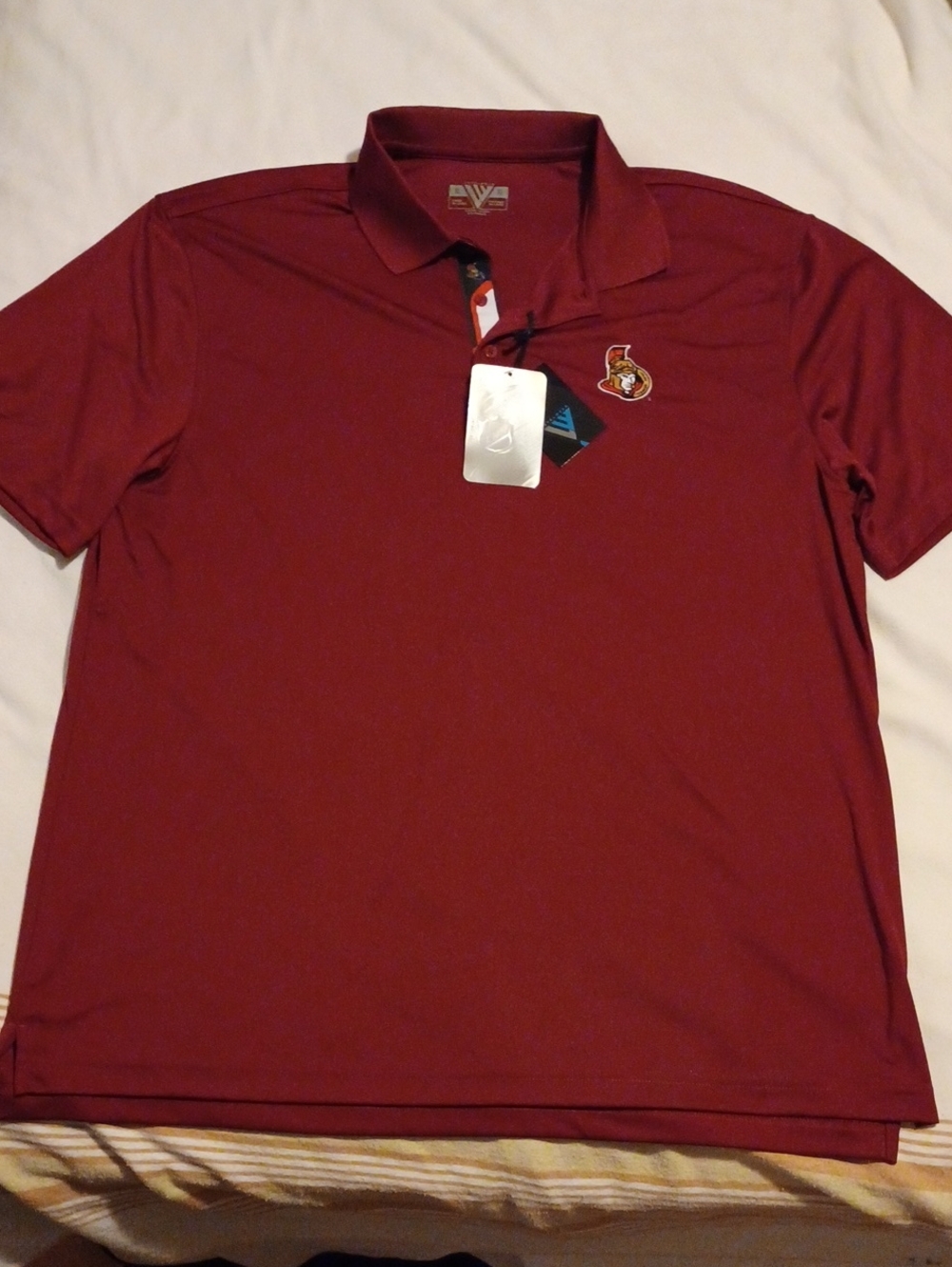 Ottawa Senators Men's Bugandy Polo Shirt XL